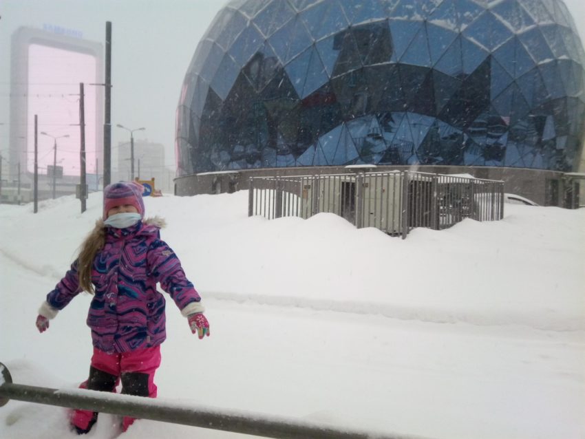 Фото дня: «Яйцо Сокола» утонуло в снегу
