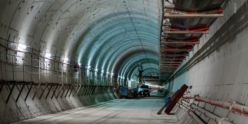 Собянин осмотрел ход строительства станции метро «Пыхтино»